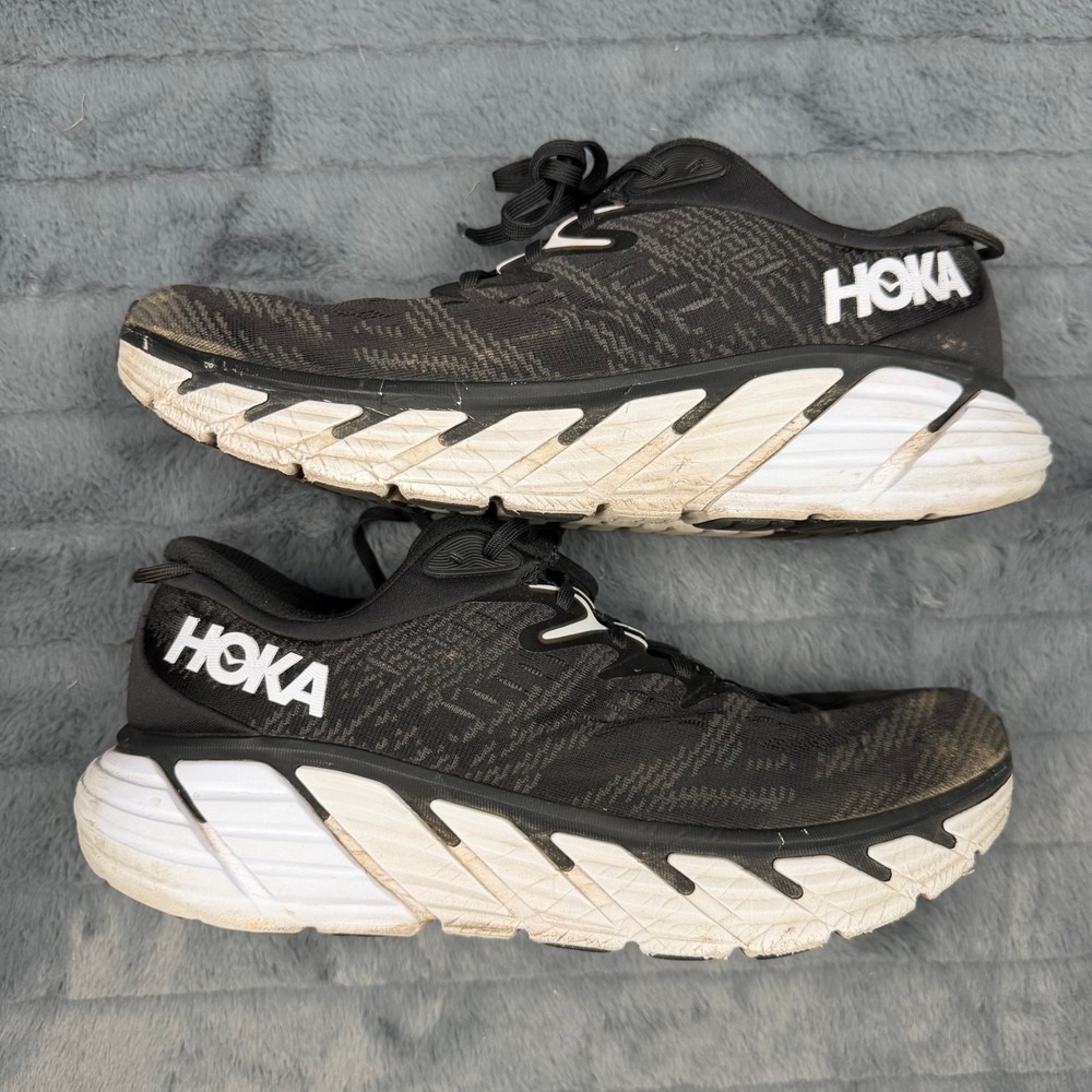 Hoka One One Gaviota 4 Mens Running Shoes Black White 1123198 BWHT Size 12 D